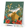 Paint by numbers kit Festive Christmas Moose Figured'Art