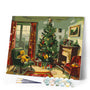 Paint by numbers kit Classic Christmas Fireplace Figured'Art