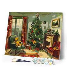 Load image into Gallery viewer, Paint by numbers kit Classic Christmas Fireplace Figured&#39;Art