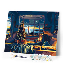 Load image into Gallery viewer, Paint by numbers kit Christmas Room by the Bay Figured&#39;Art