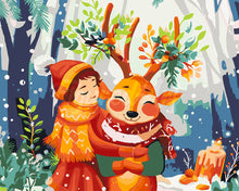 Load image into Gallery viewer, Paint by numbers kit Christmas Woodland Friends Figured&#39;Art