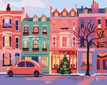Load image into Gallery viewer, Paint by numbers kit Colorful Christmas Street Figured'Art