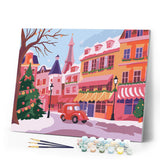 Paint by numbers kit Colorful Christmas Town Figured'Art