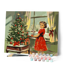 Load image into Gallery viewer, Vintage Christmas Little Girl