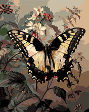 Load image into Gallery viewer, Paint by numbers kit for adults Swallowtail and White Flowers Figured'Art