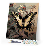 Paint by numbers kit for adults Swallowtail and White Flowers Figured'Art