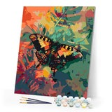 Paint by numbers kit Sunset Moth Butterfly and Colors Figured'Art
