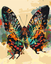 Load image into Gallery viewer, Paint by numbers kit Sunset Moth Butterfly Figured&#39;Art