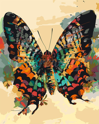 Paint by numbers kit Sunset Moth Butterfly Figured'Art