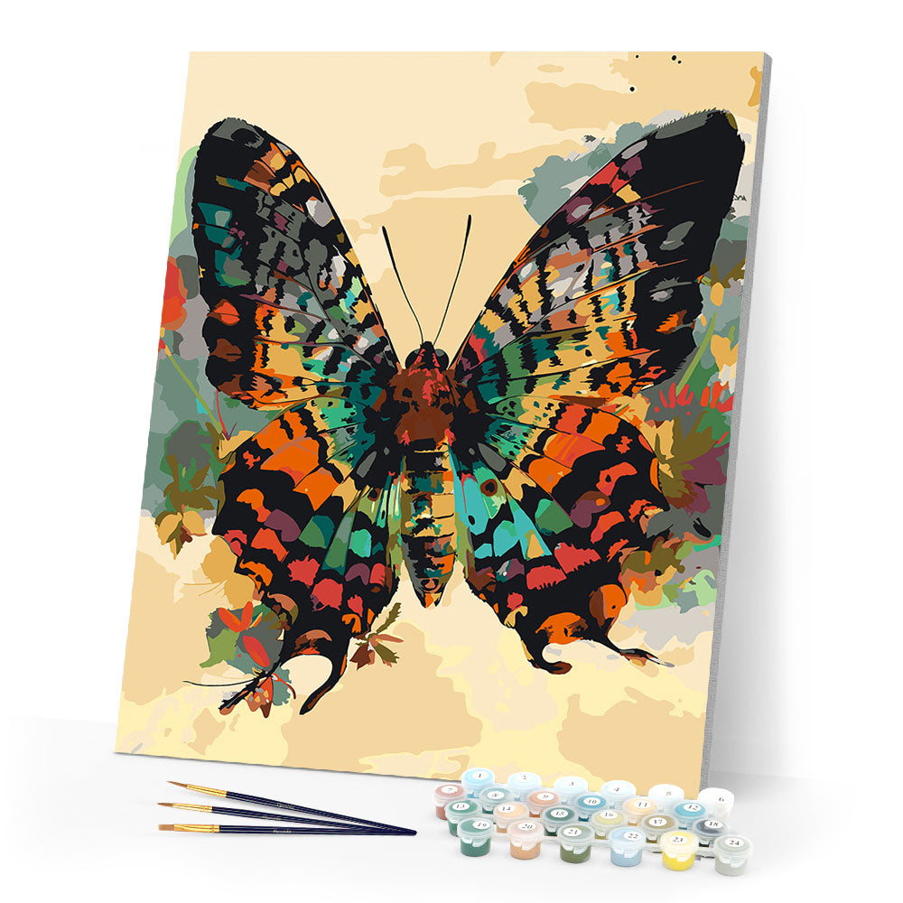Paint by numbers kit Sunset Moth Butterfly Figured'Art