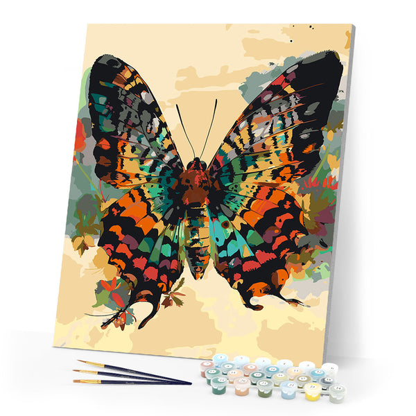 Paint by numbers kit Sunset Moth Butterfly Figured'Art