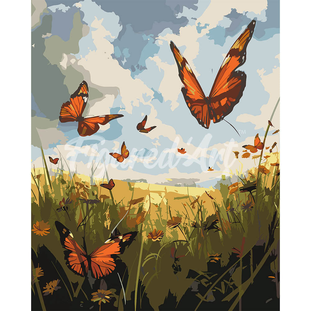 Small Tortoiseshell Butterfly Fluttering