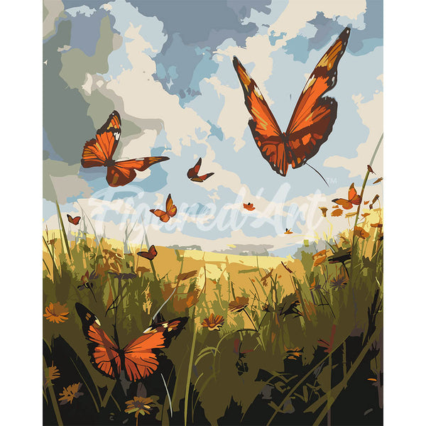 Small Tortoiseshell Butterfly Fluttering