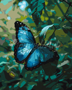 Paint by numbers kit Blue Morpho Butterfly Figured'Art