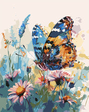 Load image into Gallery viewer, Paint by numbers kit Butterfly and Flowers Figured&#39;Art