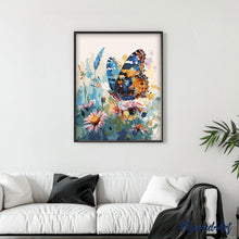 Load image into Gallery viewer, Butterfly and Flowers