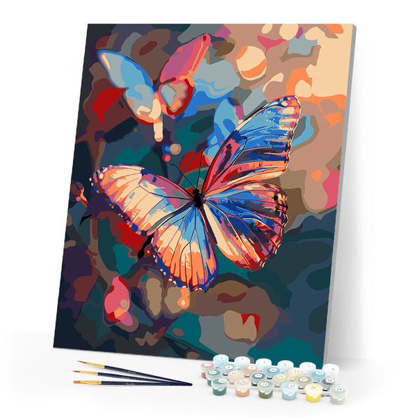 Paint by numbers kit Vibrant Butterflies Figured'Art