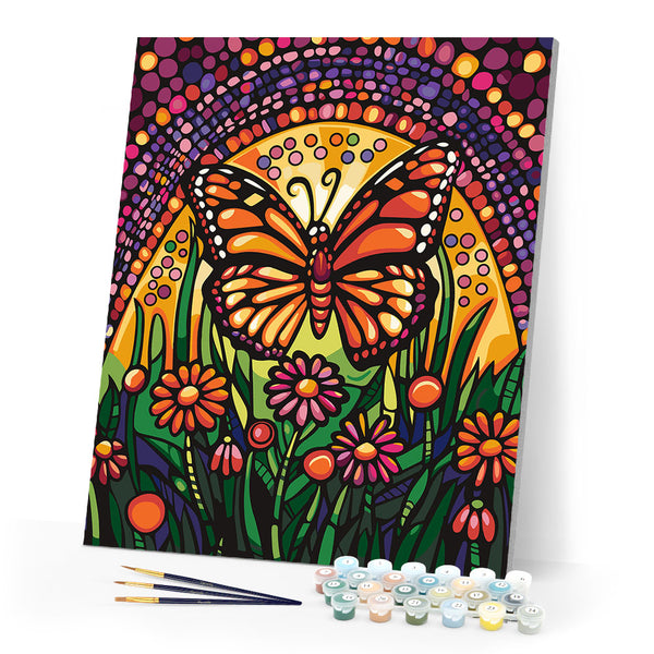 Paint by numbers kit Mosaic Butterfly Figured'Art