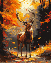 Load image into Gallery viewer, Paint by numbers kit for adults Majestic Stag in Fall Figured'Art