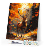 Paint by numbers kit for adults Majestic Stag in Fall Figured'Art