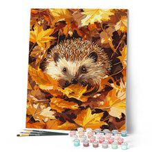 Load image into Gallery viewer, Hedgehog in Fall Leaves