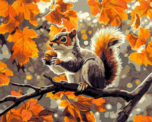 Load image into Gallery viewer, Paint by numbers kit Fall Squirrel Figured&#39;Art