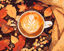 Load image into Gallery viewer, Paint by numbers kit Cozy Fall Latte Figured&#39;Art