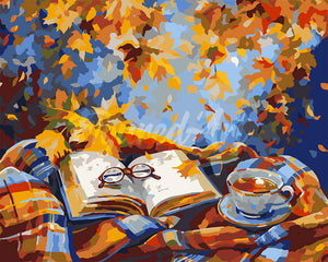 Paint by numbers kit Fall Reading Escape Figured'Art