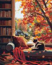 Load image into Gallery viewer, Paint by numbers kit Cat&#39;s Fall View Figured&#39;Art