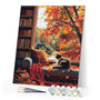 Paint by numbers kit Cat's Fall View Figured'Art