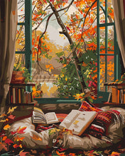 Load image into Gallery viewer, Paint by numbers kit Cozy Fall Reading Figured&#39;Art