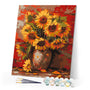 Paint by numbers kit Sunflowers in Fall Vase Figured'Art