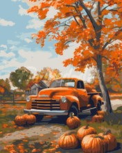 Load image into Gallery viewer, Paint by numbers kit Vintage Truck in Fall Figured&#39;Art