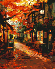 Load image into Gallery viewer, Paint by numbers kit Fall Café Street Figured&#39;Art