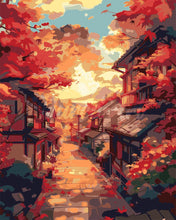 Load image into Gallery viewer, Paint by numbers kit Fall Street in Kyoto Figured&#39;Art