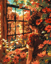 Load image into Gallery viewer, Paint by numbers kit Window View of Fall Figured'Art