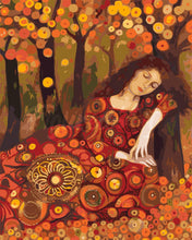 Load image into Gallery viewer, Paint by numbers kit Klimt-Inspired Fall Lady Figured'Art