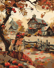 Load image into Gallery viewer, Paint by numbers kit Vintage Country Girl in Fall Figured'Art