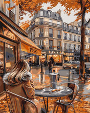 Load image into Gallery viewer, Paint by numbers kit Fall Café Moment Figured&#39;Art