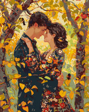 Load image into Gallery viewer, Paint by numbers kit Klimt-Inspired Fall Embrace Figured&#39;Art