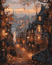 Load image into Gallery viewer, Paint by numbers kit Old Town Fall Street Figured'Art