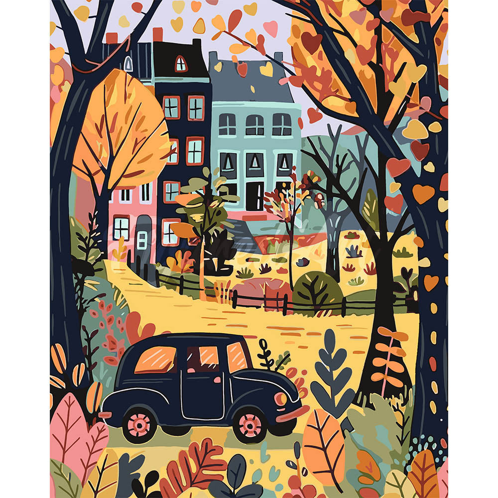 Fall Classic Car Scene
