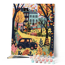 Load image into Gallery viewer, Fall Classic Car Scene