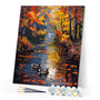 Paint by numbers kit Golden Pond in Fall Figured'Art