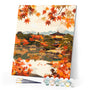 Paint by numbers kit Japanese Temple by Fall Lake Figured'Art