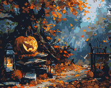 Load image into Gallery viewer, Paint by numbers kit Haunted Fall Gate Figured'Art