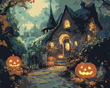 Load image into Gallery viewer, Paint by numbers kit The Spooky House Figured'Art