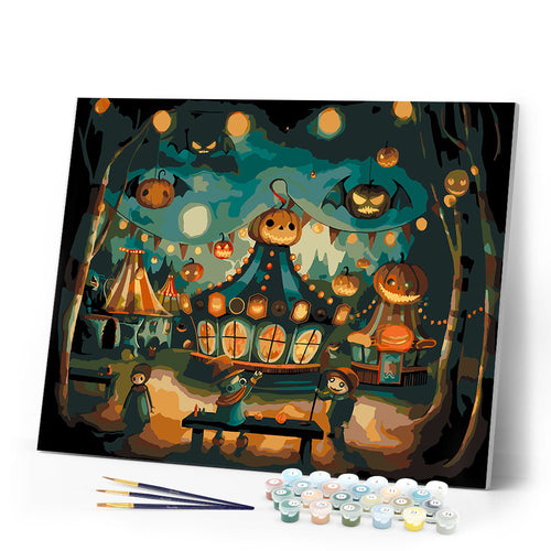 Paint by numbers kit Halloween Carnival Figured'Art