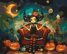 Load image into Gallery viewer, Paint by numbers kit Halloween Candy Princess Figured&#39;Art