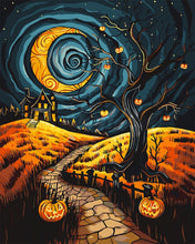 Load image into Gallery viewer, Paint by numbers kit Spooky Moonlit Path Figured&#39;Art